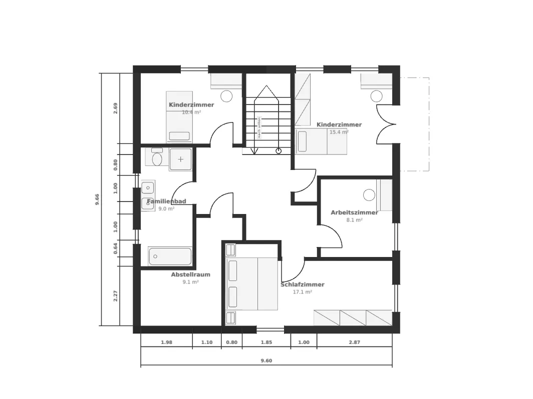 MinoSketch – Grundriss mit Bemaßung