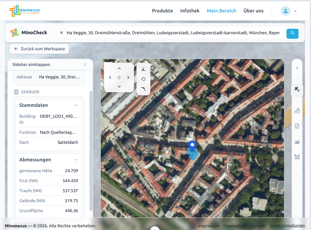 MinoCheck – Stammdaten eines Gebäudes